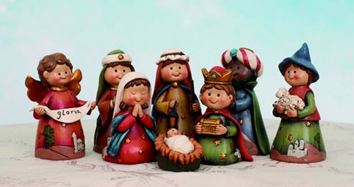 Colorful Nativity for all ages including this style